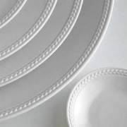 Soie Tressee White Sauce Dish + Spoon Rest by L'Objet Dinnerware L'Objet