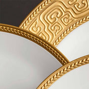 Soie Tressee Gold Oval Platter, Large by L'Objet Dinnerware L'Objet 