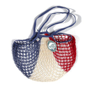 Cotton Net Mesh Bag Filet Shopping Tote by Filt France Bag Filt Red White and Blue 