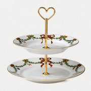 Star Fluted Christmas 2-Tier Etagere by Royal Copenhagen Star Fluted Christmas Royal Copenhagen 