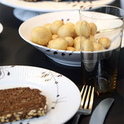 Black Fluted Mega Salad Plate by Royal Copenhagen Dinnerware Royal Copenhagen 