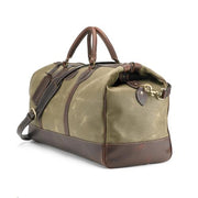 Weekender Travel Bag by Tusting Duffel Bag Tusting Lichen Waxed Canvas Medium 
