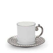 Aegean Platinum Espresso Cup & Saucer, set of 6 by L'Objet Dinnerware L'Objet 