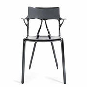 A.I. Metal Chair, set of 2 by Philippe Starck for Kartell Chair Kartell Titanium 