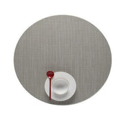 Chilewich: Woven Vinyl Mini Basketweave Placemats, Sets of 4 Placemat Chilewich Round (15" dia.) Aloe 