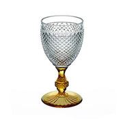 Bicos Bicolor Goblets by Vista Alegre Glassware Vista Alegre Amber Stem