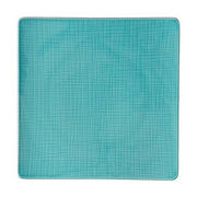 Mesh Square Charger Plate by Gemma Bernal for Rosenthal Dinnerware Rosenthal Solid Aqua