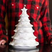 Whitewash Berry and Thread Christmas Tree Cookie Jar by Juliska Dinnerware Juliska