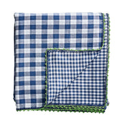 Check Cotton Tablecloth, 110" x 54" by Kim Seybert Cloth Napkins Kim Seybert Blue/Green 