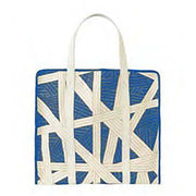Nastri Blue Cotton Tote Bag, 16" x 16" by Missoni Home Tote Bag Missoni Home