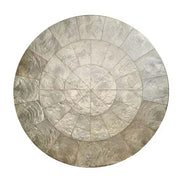 Capiz Round Shell Placemats, 15", Set of 4 by Kim Seybert Placemat Kim Seybert Grey - Shipping Late December
