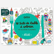 Atlas COLOR ME Paper Placemats, Set of 18 by Omy France Placemat OMY 