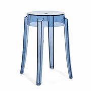 Charles Ghost Low Stool, 18", Set of 2 by Philippe Starck for Kartell Chair Kartell Powder Blue 