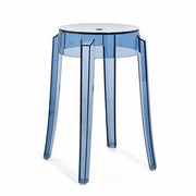 Charles Ghost Low Stool, 18", Set of 2 by Philippe Starck for Kartell Chair Kartell Powder Blue