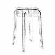 Charles Ghost Low Stool, 18", Set of 2 by Philippe Starck for Kartell Chair Kartell Crystal