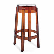 Charles Ghost Stool, Kitchen Height, Set of 2 by Philippe Starck for Kartell Chair Kartell Amber 