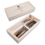 No. 640 Plenum Steak Knives with Ox Horn Handle, Set of 6 by Berti Steak Knife Berti