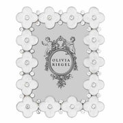 White Enamel Clover Photo Frame by Olivia Riegel Frames Olivia Riegel 2.5x3.5 Extra Small