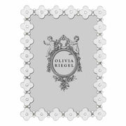 White Enamel Clover Photo Frame by Olivia Riegel Frames Olivia Riegel 5x7 Medium