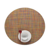 Chilewich: Woven Vinyl Mini Basketweave Placemats, Sets of 4 Placemat Chilewich Round (15" dia.) Confetti 