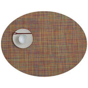 Chilewich: Woven Vinyl Mini Basketweave Placemats, Sets of 4 Placemat Chilewich Oval (14" x 19.25") Confetti 