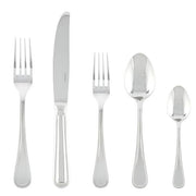 Contour 5 Piece Place Setting by Sambonet Flatware Sambonet Mirror Finish, Solid Handle
