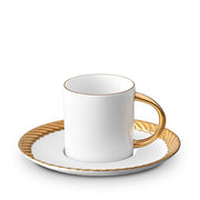 Corde Espresso Cup & Saucer by L'Objet Dinnerware L'Objet White 