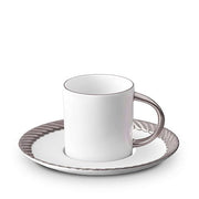 Corde Espresso Cup & Saucer by L'Objet Dinnerware L'Objet Platinum 