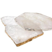 Kiva Gemstone Platters, approx. 12" by ANNA New York Platter Anna Large Crystal & Gold 