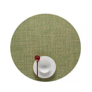 Chilewich: Woven Vinyl Mini Basketweave Placemats, Sets of 4 Placemat Chilewich Round (15" dia.) Dill 