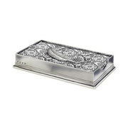 Dinner Napkin or Guest Towel Box by Match Pewter Dinnerware Match 1995 Pewter Feather Weight 