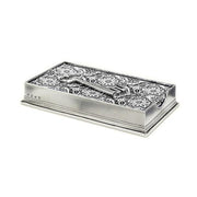 Dinner Napkin or Guest Towel Box by Match Pewter Dinnerware Match 1995 Pewter Key Weight 