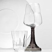 Domain Optic Flow Red Wine Glass by Hering Berlin Glassware Hering Berlin
