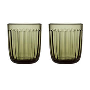 Raami Tumbler, 8.75 oz., SINGLE UNIT by Jasper Morrison for Iittala Glassware Iittala Moss Green