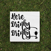 Here Drinky Drinky Cocktail Napkins by Twisted Wares Cocktail Napkins Twisted Wares