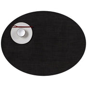 Chilewich: Woven Vinyl Mini Basketweave Placemats, Sets of 4 Placemat Chilewich Oval (14" x 19.25") Espresso 