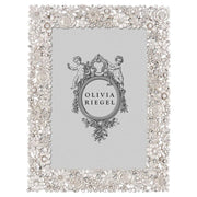 Everleigh Silver Floral Photo Frame by Olivia Riegel Picture Frames Olivia Riegel 5" x 7" 