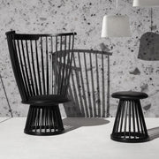 Fan High Back Chair, Black Birch by Tom Dixon Chair Tom Dixon 