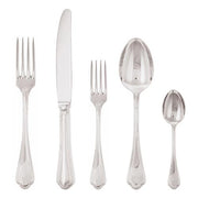 Filet Toiras 5 Piece Place Setting by Sambonet Flatware Sambonet Mirror Finish, Solid Handle