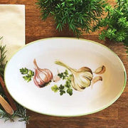 Garlic & Herb Rectangular Tray, 10" x 5" by Abbiamo Tutto Dinnerware Abbiamo Tutto 