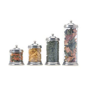 Glass Kitchen or Bathroom Canisters by Match Pewter Kitchen Match 1995 Pewter Set of 5