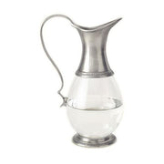 Glass Pitcher with Handle by Match Pewter Pitchers & Carafes Match 1995 Pewter Glass Pitcher