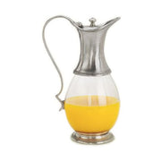 Glass Pitcher with Handle by Match Pewter Pitchers & Carafes Match 1995 Pewter Glass Pitcher w/ Lid