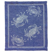Blue Crab Blue Linen & Cotton Guest Towel, 23" x 17", Set of 4 by Abbiamo Tutto Dish Towel Abbiamo Tutto 