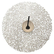Petal Pressed Round Vinyl Placemats by Chilewich Set of 4 Placemat Chilewich Gunmetal