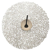 Petal Pressed Round Vinyl Placemats by Chilewich Set of 4 Placemat Chilewich Gunmetal 