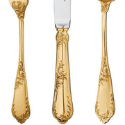 Rocaille Sterling Silver Gilt 7.5" 2 Prong Cheese Knife by Ercuis Flatware Ercuis 