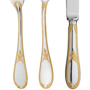 Lauriers Silverplated Gold Accents 7.5" Place Knife by Ercuis Flatware Ercuis