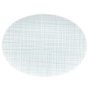 Mesh Large Oval Platter by Gemma Bernal for Rosenthal Dinnerware Rosenthal Lines Aqua