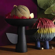 Leaf Bowl on Stand, Blackened Oak by Kelly Behun for L'Objet Decorative Bowls L'Objet 